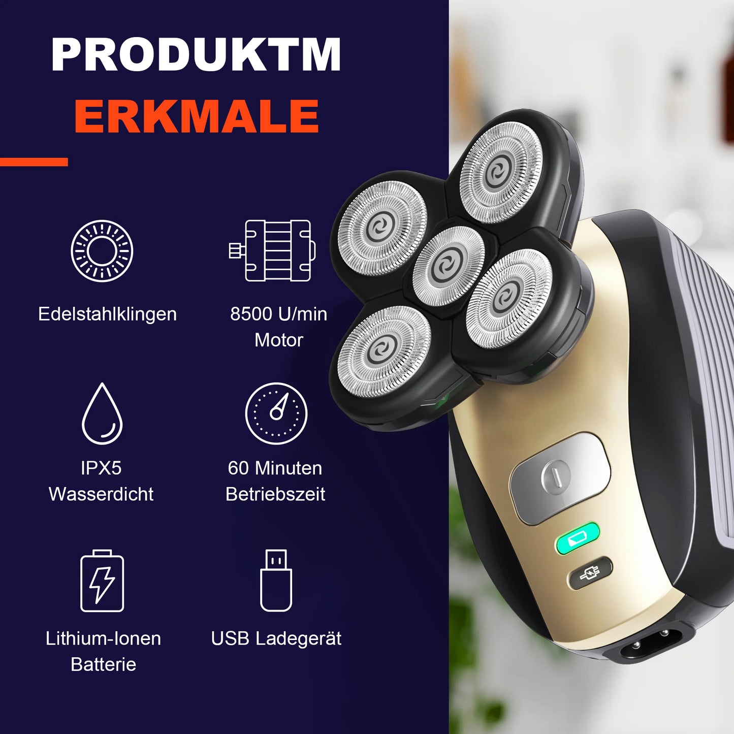 Müheloses Rasieren des Kopfes: Ein unverzichtbarer Rasierer für glatzköpfige Männer