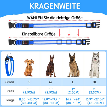 Seurico™ USB verstellbar wasserdichtes leuchtendes Hundehalsband