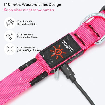 Seurico™ USB verstellbar wasserdichtes leuchtendes Hundehalsband