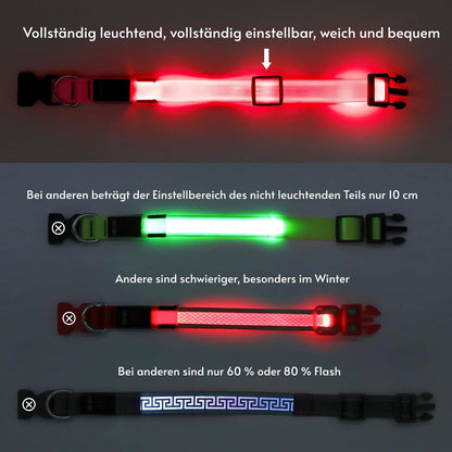 Seurico™ USB verstellbar wasserdichtes leuchtendes Hundehalsband