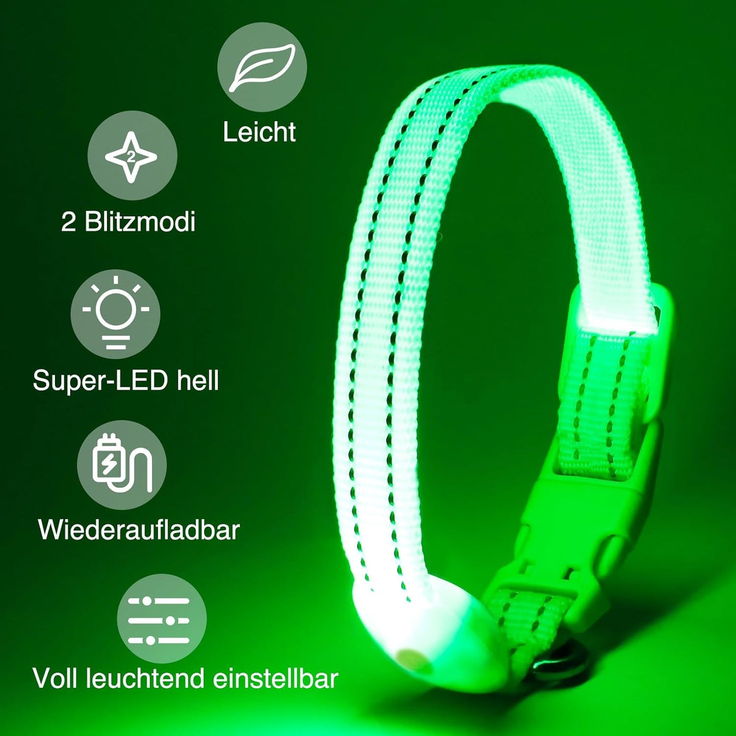 Seurico™ USB verstellbar wasserdichtes leuchtendes Hundehalsband