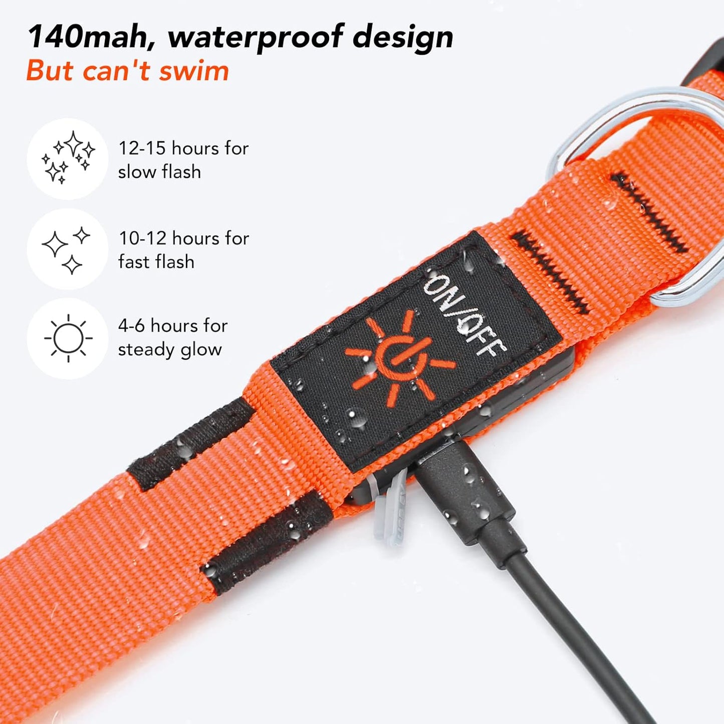 Seurico™ USB verstellbar wasserdichtes leuchtendes Hundehalsband