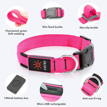 Seurico™ USB verstellbar wasserdichtes leuchtendes Hundehalsband