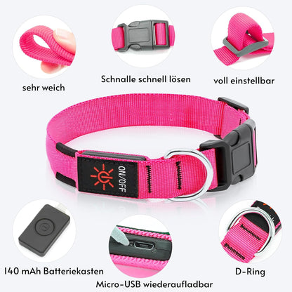 Seurico™ USB verstellbar wasserdichtes leuchtendes Hundehalsband