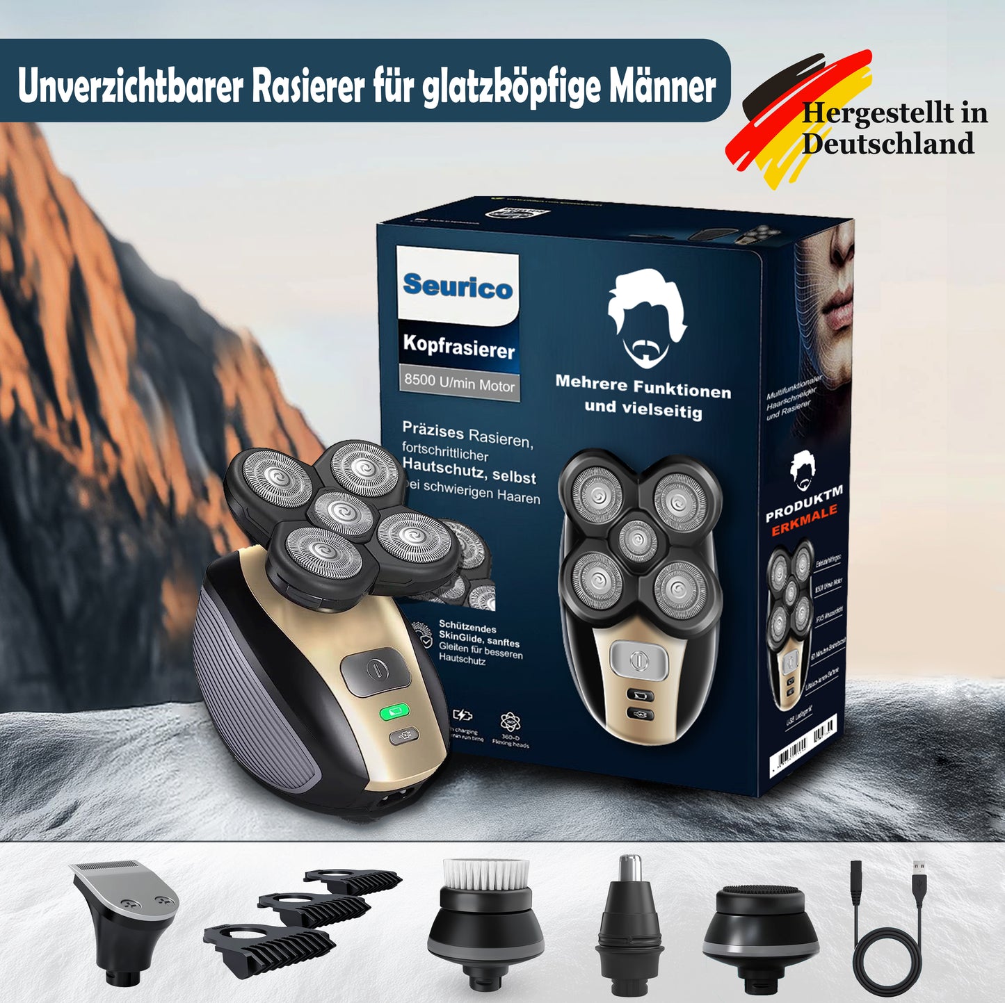 Müheloses Rasieren des Kopfes: Ein unverzichtbarer Rasierer für glatzköpfige Männer
