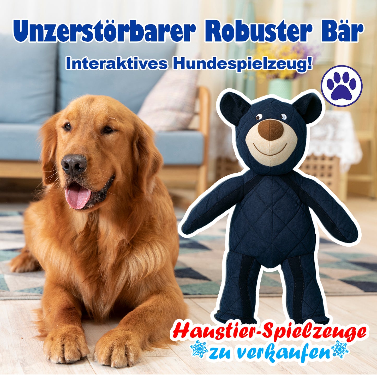 🐕‍🦺2025 Neuer Unbreakaa-Bär für starke Kauer🐾