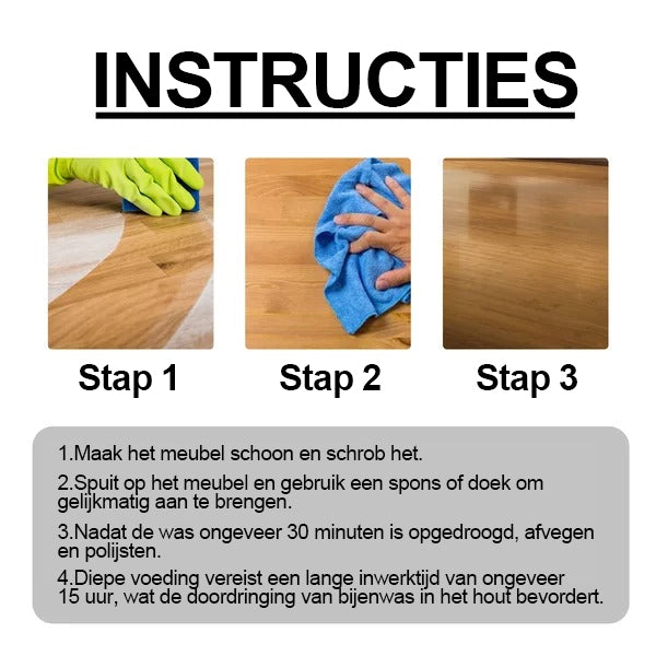 Natuurlijke microgemoleculariseerde bijenwas spray